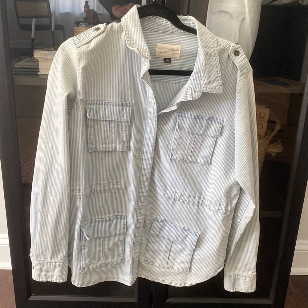 Universal Threads Railroad Striped Utility Jacket - image 1